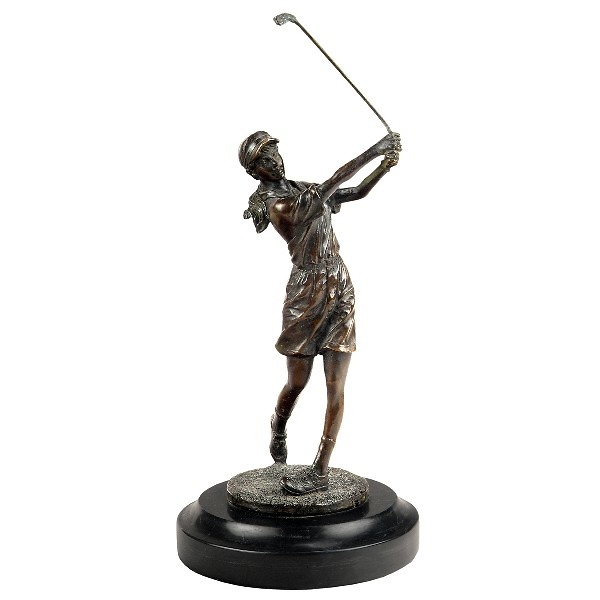 FIGURA DE BRONCE GOLF FEMENINO 