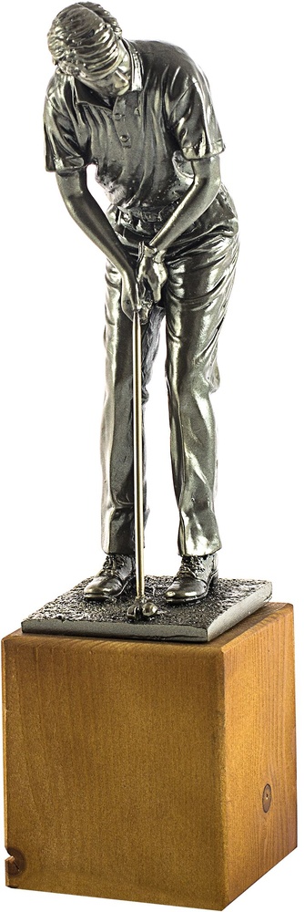 FIGURA GOLF DE RESINA METALIZADA 