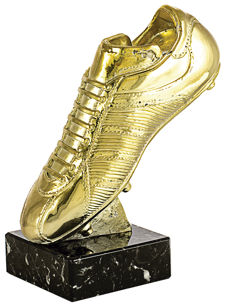 TROFEO BOTA DE FUTBOL EN ORO 