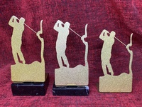 TROFEO SILUETA GOLF METALICA